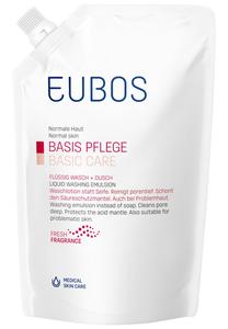 Жидкое мыло BASIS PFLEGE FLÜSSIG WASCH + DUSCH, ROT, NACHFÜLLBEUTEL EUBOS, цвет rot