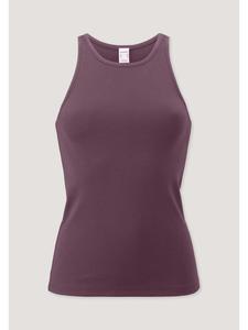 Топ в рубчик с высоким воротом, цвет ежевики Hessnatur