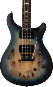 Электрогитара PRS SE Exotic Custom 24-08 Poplar Burl Limited Edition, гриф из розового дерева, окраска Lake Blue Midnight Burst