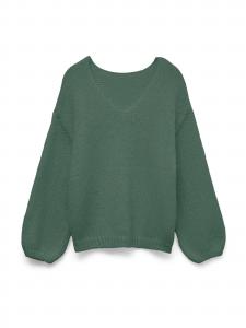 VERO MODA Свитер оверсайз 'VMMaybe' в темно-зеленом цвете