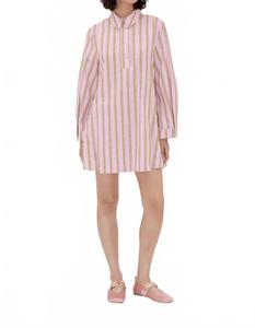 Туника с закатанными рукавами в обойную полоску STINE GOYA, Wallpaper Stripe