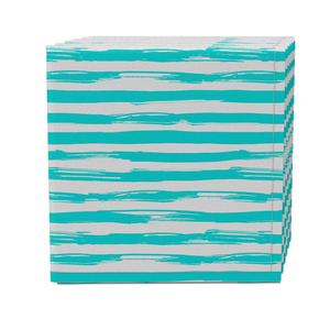 Набор салфеток из 4 шт., 100 % хлопок, 20x20 дюймов, цвет Aqua Summer Stripe