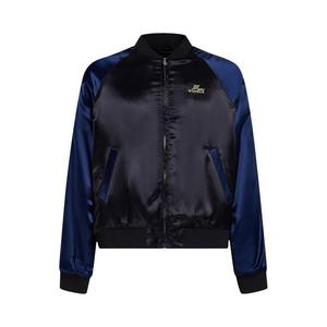 Куртка Marni Logo Embroidered Satin Bomber Jacket Black/Orion Blue, черный