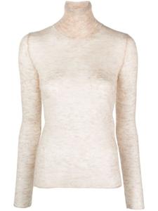 Джемпер с высоким воротником Auralee, бежевый
