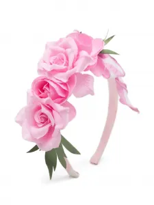 Ободок с цветочной аппликацией Monnalisa, розовый