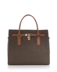 Большая кожаная сумка-мессенджер Hamilton Moderne Michael Kors, коричневый