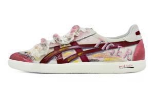 Onitsuka Tiger Противоскользящие легкие дышащие низкие скейтерские кроссовки унисекс розово-красные