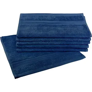 Гостевые полотенца Siena с бордюром Dyckhoff, темно-синий