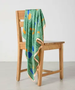 Большой шарф с принтом по всей поверхности, 90х90 см Colony 2139, цвет Green