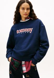 Толстовка Tommy Jeans APPLIQUE CREW, Dark Night Navy/Dark Blue