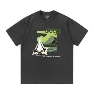 Футболка для школьников с круглым вырезом Moderate Jeep, темно-серый