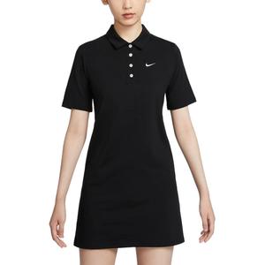 Платье с короткими рукавами женское черное/белое Nike