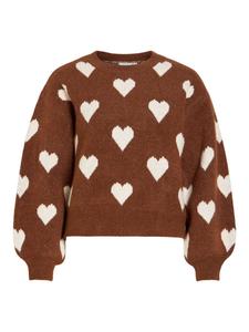 VILA Свитер 'VILUNA' в коричневом цвете