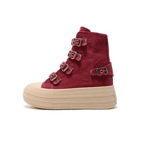 Yang Nianhua Женские высокие парусиновые туфли с износостойким покрытием