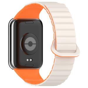 IBOANN Часы Watch Band Xiaomi Compatibility 230mm Silicone Material, Starlight Orange 【Magnetic Upgrade, Two-color Silicone】