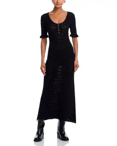 Рубиновое миди-платье Sea, черный