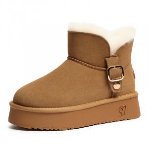 Зимние ботинки женские O.L, хаки