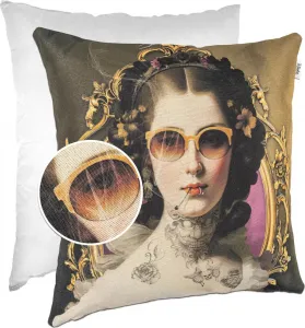 Декоративная подушка 40х40 см, чехол с наполнителем, дизайнерский чехол на молнии, Isabella Gobelin, цветной