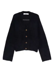 Кардиган из смеси шерсти альпаки Séfr, черный