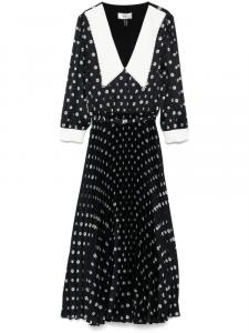 Платье миди с принтом NISSA, черный