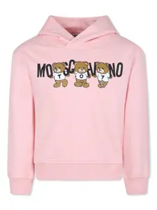 Худи с логотипом Moschino Kids, розовый