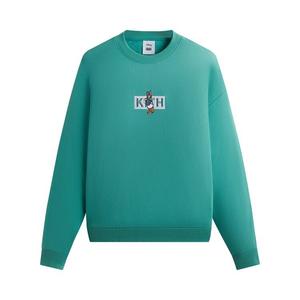 Толстовка Kith For Mickey & Friends Cyber Monday Daisy Duck Classic Logo Crewneck, бирюзовый