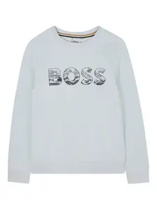Толстовка с логотипом BOSS Kidswear, синий