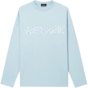 WE11DONE Футболка с рукавом дроп-шоулдер унисекс синяя