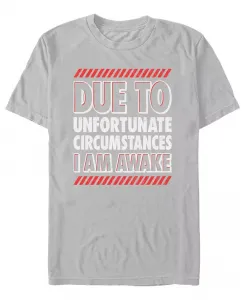 Мужская футболка с коротким рукавом I Am Awake Fifth Sun, серебряный