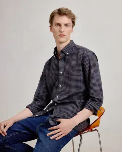 Мужская рубашка с длинным рукавом оксфорд в клетку виши классического кроя Dustin, зеленый