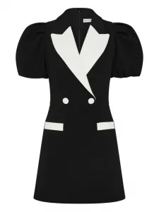 Двубортное платье Emma с объемными рукавами Rebecca Vallance, черный