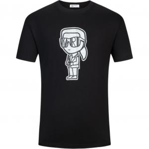 Karl Lagerfeld / Karl Lagerfeld Jeans Мужские черные футболки с круглым вырезом