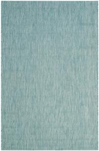 Ковер SAFAVIEH, 61 x 110 см, Washable Rug Outdoor Courtyard Collection, Aqua Blue, не линяет и легко чистится, идеален для патио, входной двери, прихожей, придверный ковер (CY8520-37122)