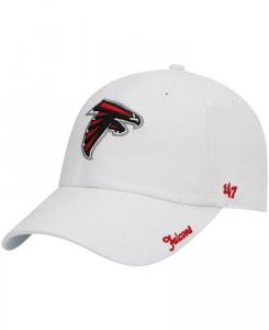 Женская белая кепка Atlanta Falcons Miata Clean Up с логотипом и регулируемой посадкой '47 Brand