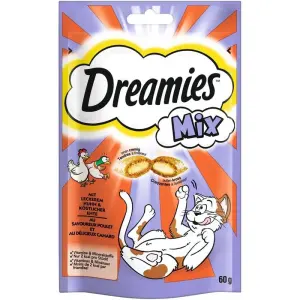 Лакомства для кошек с курицей и уткой в хрустящей оболочке Dreamies Mix, 60 г