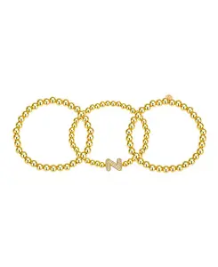 Набор браслетов-бусин с кубическим цирконием и пузырчатой отделкой Unwritten, z