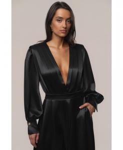 Женский атласный боди Сияние JLUXLABEL, Black