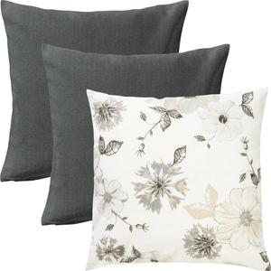 Наволочка Erwin Müller 3er-Pack 208814, антрацит - 50 х 50 см