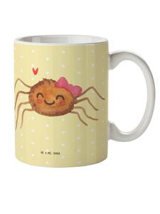 Детская кружка с рисунком паука, Агата Радость, без слов, пастельно-желтого цвета Mr. & Mrs. Panda