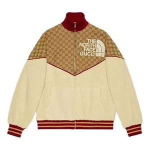 Куртка x the north face zip jacket 'beige ebony' Gucci, бежевый