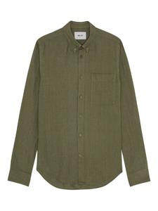 Льняная рубашка NN07, зеленый