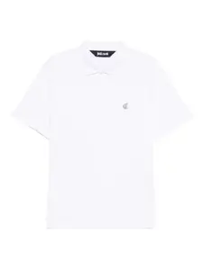 Хлопковое поло с логотипом Just Cavalli, белый