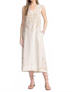 Льняное платье-майка Камала в белом цвете Johnny Was