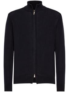 Джемпер из мериносовой шерсти с застежкой-молнией Boggi Milano, синий