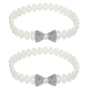 Веревки для подхватов штор, 2 упаковки эластичных драпировок в стиле банта для домашнего декора Unique Bargains, цвет Silver