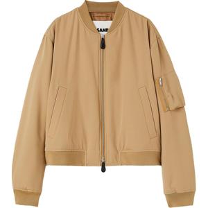 Утепленная шерстяная бомбер JIL SANDER, верблюжий коричневый