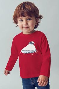 Детская хлопковая кофта с длинным рукавом Mayoral, красный