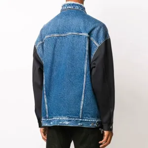 Givenchy Джинсовая куртка мужская Blue Lapel Moderate Straight Fit