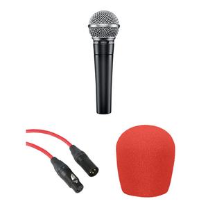 Ручной микрофон Shure SM58 Handheld Dynamic Microphone Kit (Red Cable &