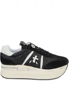 Кроссовки на платформе с логотипом Premiata, черный